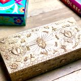 Caskets and boxes - Ex Voto decorative chest with inlaid treasure in wood and metal - PINK PAMPAS