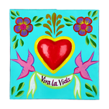 Caskets and boxes - Decorative box in handpainted metal “VIVA LA VIDA” - PINK PAMPAS