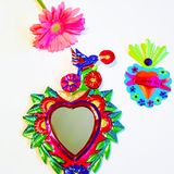 Sculptures, statuettes and miniatures - Decorative Wall Bloom Colibrì Mirror Glossy - PINK PAMPAS