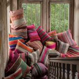 Fabric cushions - Throws and cushions of the Andes - LE MONDE SAUVAGE BEATRICE LAVAL