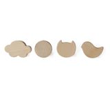 Design objects - Set of four beech wood hooks - BRIKI VROOM VROOM