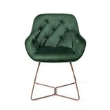 Chairs for hospitalities & contracts - Tara Dining Chair - Jungle Zen, Beehive Rose Gold - JESPER HOME
