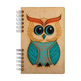 Papeterie - Carnet en bois durable - papier recyclé - OWL - KOMONI AMSTERDAM