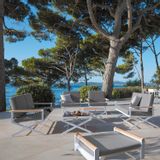 Lawn armchairs - OSKAR Footrest with Synteak® Tray - SIFAS