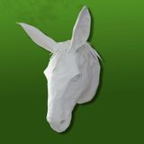 Sculptures, statuettes and miniatures - White Mule Trophy in Paper Mache - Sculpture - “MARTIN” - MARIE TALALAEFF