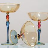 Gifts - Arlecchino (Harlequin) 3 cups on legs - GRIFFE MONTENAPOLEONE MILANO