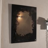 Art glass - WALL DECORATIVE MIRROR: SILVER DROP - ANTIQUE MIRROR