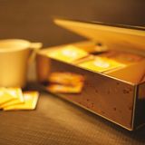 Tea and coffee accessories - MIRRORED BOXES / CONTAINERS with DIVIDED INTERIOR - ANTIQUE MIRROR