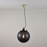 Hanging lights - Medium Globe Pendant, Anthracite & Brass - ORIGINAL BTC