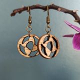 Bijoux - Boucles d'oreilles réalisées à partir de feuilles de Palmier - ARECABIO