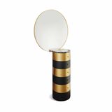 Chests of drawers - Strings Beauty Table Gold Black - SCARLET SPLENDOUR