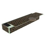 Caskets and boxes - Long Rectangle Bento Box, black and gold - MYGLASSSTUDIO