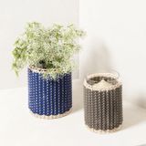 Vases - WIDEVILLE LEATHER & RATTAN CANDLE HOLDERS - PIGMENT FRANCE BY GIOBAGNARA