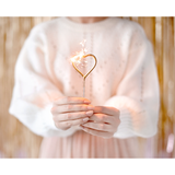 Decorative objects - Sparklers Heart, gold, 16.5cm - PARTYDECO