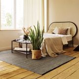 Decorative objects - JUTE RUG - Woven in jute and black and natural cotton 160x230. - ALECTO