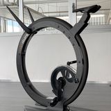 Gym and fitness equipment for hospitalities & contracts - Ciclotte exercise-bike in Wood and Mat carbon fibre - CICLOTTE