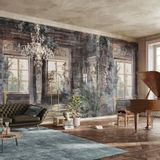 Wallpaper - Fufluns window and garden trompe l'oeil wallpaper - LA MAISON MURAEM