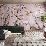 Papiers peints - Papier peint oiseaux Ibis Rose sur mesure - LA MAISON MURAEM