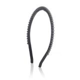 Accessoires cheveux - Serre-tête fin en perles et cuir SUZAN - VALÉRIE VALENTINE