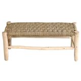 Outdoor decorative accessories - Wood and palm fiber benches - MAISON LILO