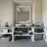 Homewear - White bath linen with black pompons. - MIA ZIA