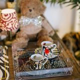 Tea and coffee accessories - Vitelli Zebra Teddy Bear Patterned 20 Cm Porcelain Plate - VITELLI DESIGN STUDIO