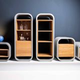Shelves - OPUS PATEO MAGNO Concrete and Wood Shelf Bookshelf - CO33 EXKLUSIVE BETONMÖBEL