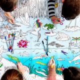 Table cloths - colour & learn pond life tablecloth. - EATSLEEPDOODLE