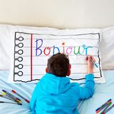 Bed linens - doodle 'notebook' pillowcase. - EATSLEEPDOODLE