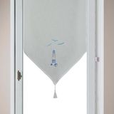 Curtains and window coverings - Coffe curtains with embroidery ''Lighthouse'' - IPC DECO DELL'ARTE