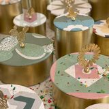 Storage boxes - Tiled Brass Box With A Sun Handle - ASMA'S CRAFTS