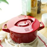Stew pots - Ceraglaze Casserole (24cm,Red) - JIA