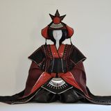 Unique pieces - Large Geisha Leather Sculpture - ANNIE DELEMARLE SCULPTURE CUIR