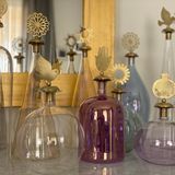 Objets de décoration - Carafe ronde à oiseaux - ASMA'S CRAFTS