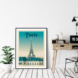 Poster - VINTAGE TRAVEL POSTER PARIS FRANCE | PARIS FRANCE - TOUR EIFFEL CITY ILLUSTRATION PRINT - OLAHOOP TRAVEL POSTERS