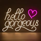 LED modules - 'HELLO GORGEOUS' WARM WHITE NEON LED WALL MOUNTABLE LED - LOCOMOCEAN