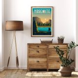 Affiches - AFFICHE VOYAGE VINTAGE PARC NATIONAL YOSEMITE CALIFORNIE | POSTER ILLUSTRATION YOSEMITE ETATS-UNIS - OLAHOOP TRAVEL POSTERS