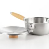 Saucepans  - 16, 18 and 20 cm stainless steel saucepan with two spouts - Aikata/YOSHIKAWA collection - ABINGPLUS