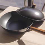 Casseroles - Wok en acier au carbone carbonisé (30 cm) - JIA