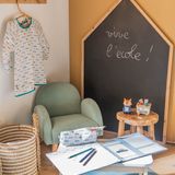 Canapés et fauteuils pour enfant - FAUTEUIL VELOURS GASPARD CELADON - AMADEUS LES PETITS