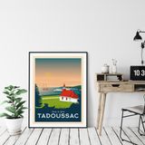 Poster - VINTAGE TRAVEL POSTER TADOUSSAC CANADA | POSTER ILLUSTRATION CITY TADOUSSAC CANADA - OLAHOOP TRAVEL POSTERS