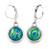 Jewelry - Earrings Les Minis Paon / Plume de Paon - LES MINIS D'EMILIE