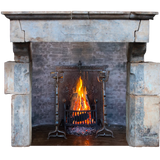 Unique pieces - French Feeling Castle Style Antique Fireplace Surround - MAISON LEON VAN DEN BOGAERT ANTIQUE FIREPLACES AND RECLAIMED DECORATIVE ELEMENTS