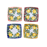 Ustensiles de cuisine - Assiettes carrées en céramique peintes à la main 27x27 cm - CERASELLA CERAMICHE