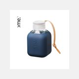 Café et thé - SQUIREME. Y2 - The Cube - BOUTEILLE EN VERRE (370 ml /13 oz), FAITE À LA MAIN, ÉNERGISÉE, SUSTAINABLE, ÉCOLOGIQUE, PORTABLE - SQUIREME.