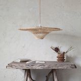 Hanging lights - Rattan Lamp Spin Top - MAHE HOMEWARE