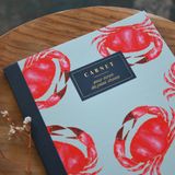 Papeterie - Carnet A5 - Crabes Rouges - BLEU COQUILLE