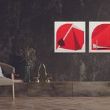 Paintings - RED I & II PAINTINGS - NOVOCUADRO ART COMPANY