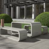 Banquettes pour collectivités - Meubles en béton élégants Groupe de sièges OPUS LONGUS avec facteur de bien-être - CO33 EXKLUSIVE BETONMÖBEL