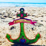 Decorative objects - Milagros Shiny Metal Sheet Anchor - PINK PAMPAS